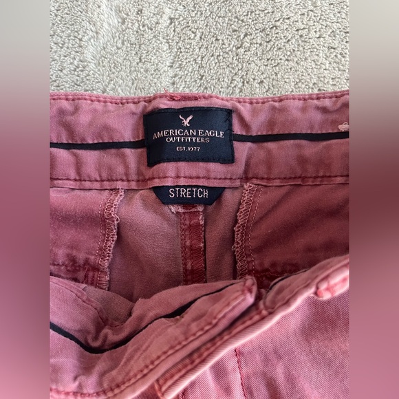 Red Stretch Midi American Eagle Outfitters Women’s Shorts - Picture 8 of 12